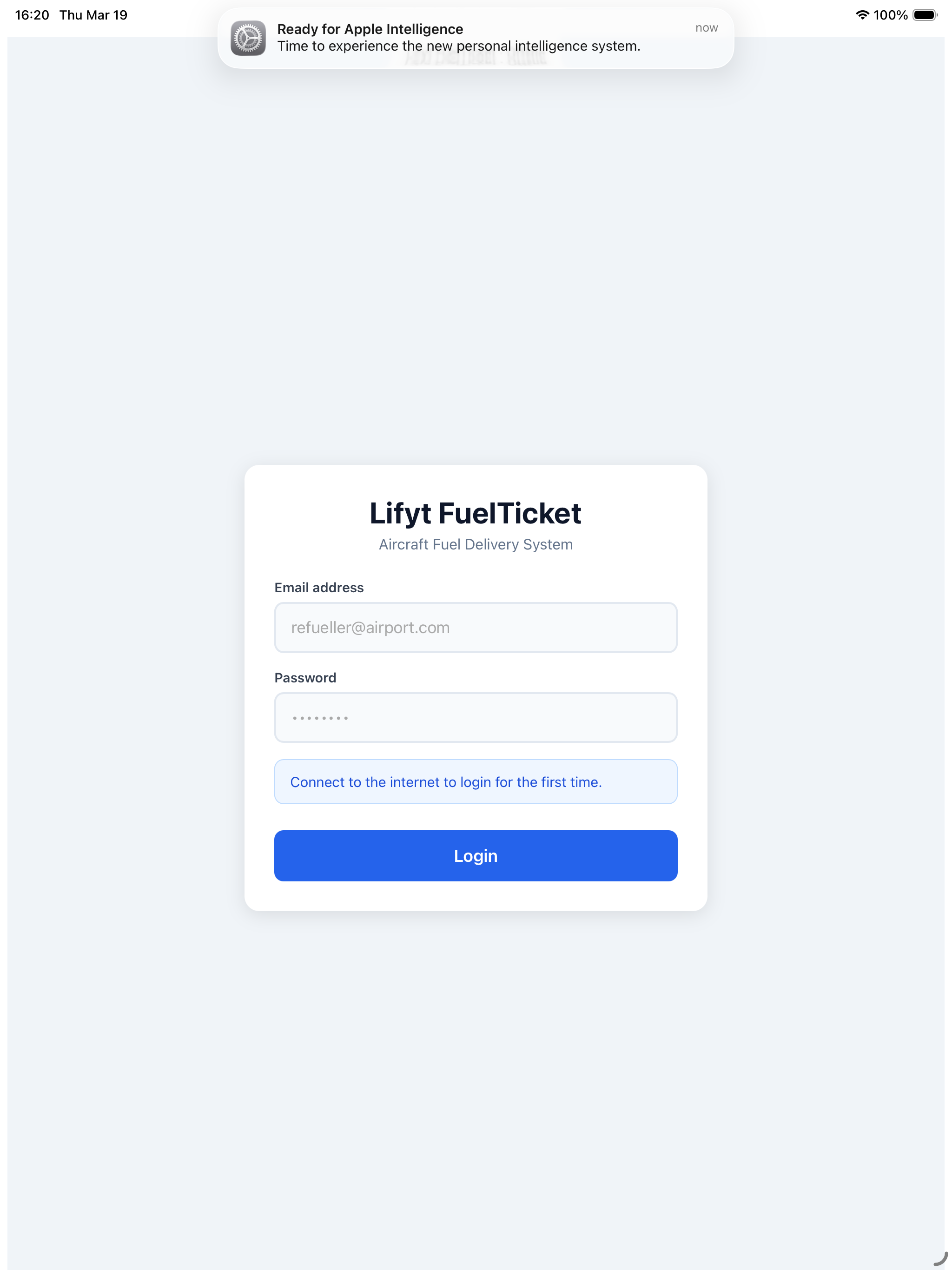 Lifyt on iPad